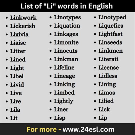 li words 5 letters|More.